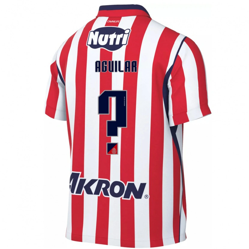 Danxen Niño Camiseta Alexander Aguilar #0 Rojo Blanco 1ª Equipación 2026/27 La Camisa México