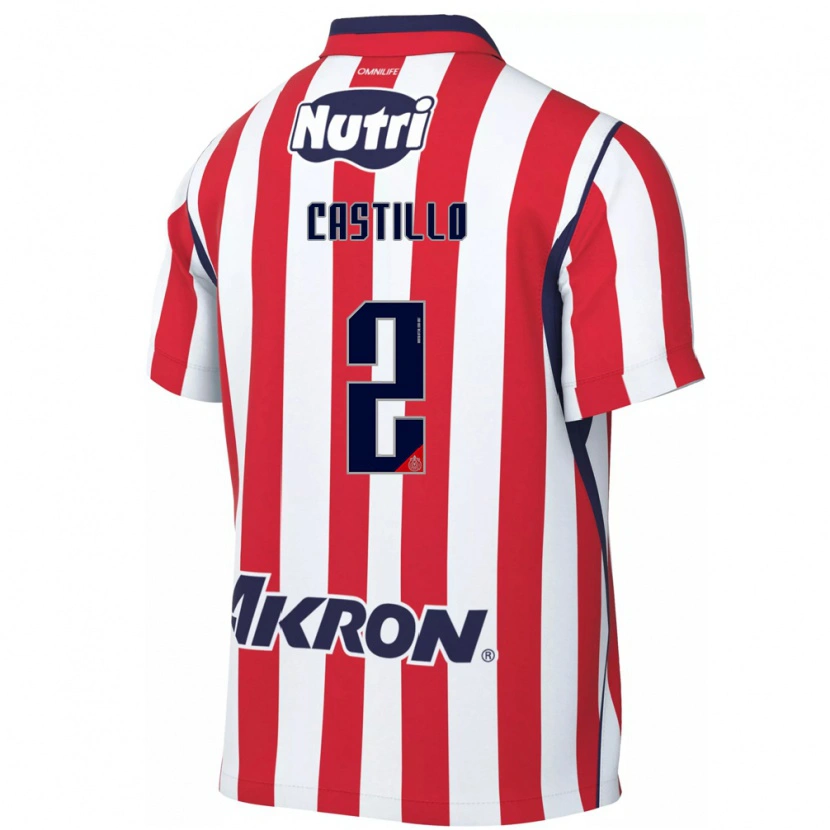 Danxen Niño Camiseta José Castillo #2 Rojo Blanco 1ª Equipación 2026/27 La Camisa México
