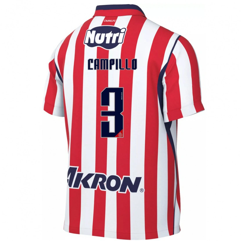 Danxen Niño Camiseta Diego Campillo #3 Rojo Blanco 1ª Equipación 2026/27 La Camisa México