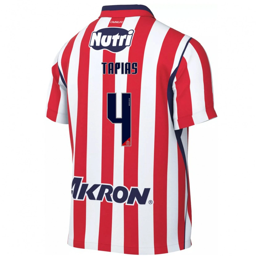 Danxen Niño Camiseta Miguel Tapias #4 Rojo Blanco 1ª Equipación 2026/27 La Camisa México