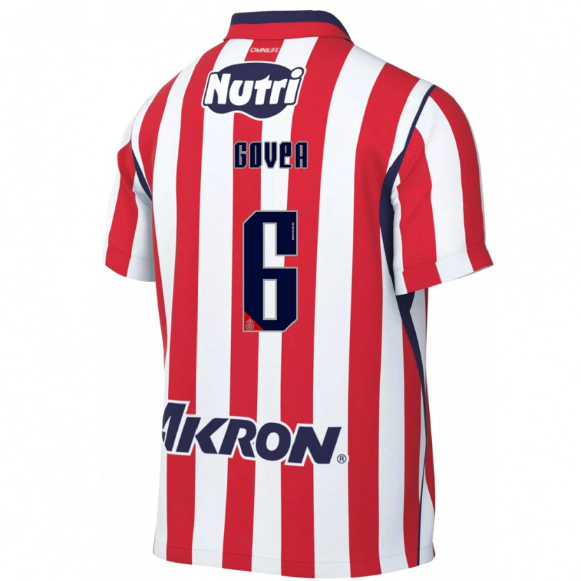 Danxen Niño Camiseta Omar Govea #6 Rojo Blanco 1ª Equipación 2026/27 La Camisa México