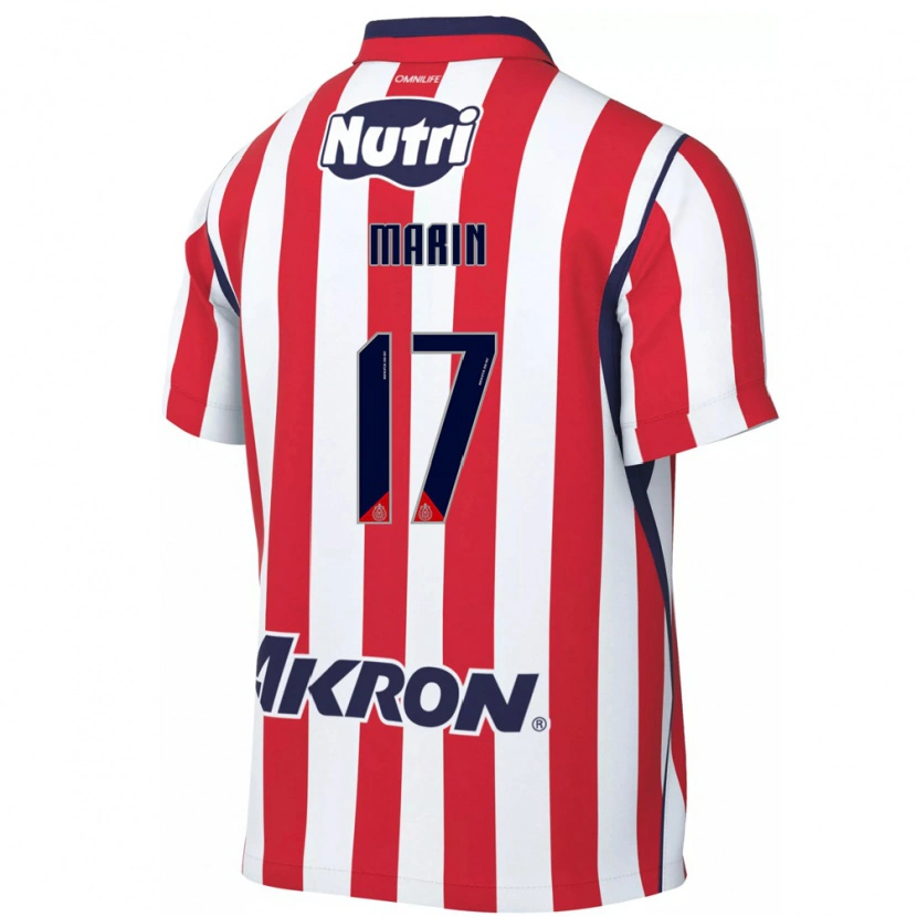Danxen Niño Camiseta Ricardo Marín #17 Rojo Blanco 1ª Equipación 2026/27 La Camisa México