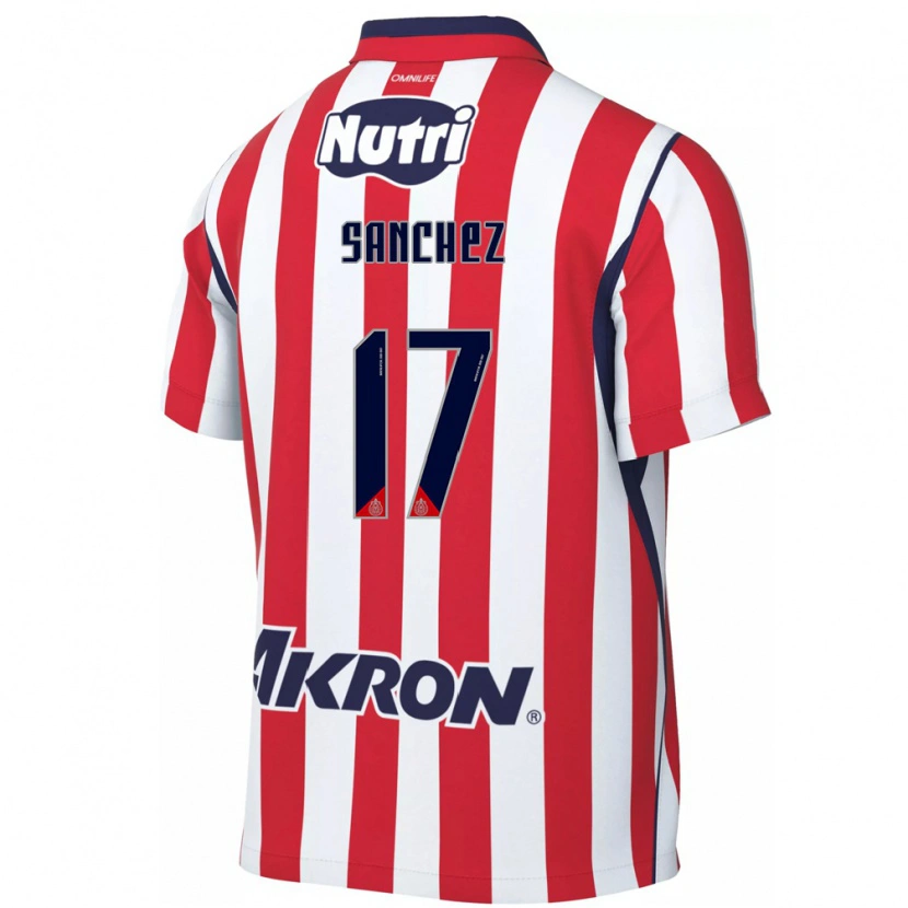 Danxen Niño Camiseta Jesús Sánchez #17 Rojo Blanco 1ª Equipación 2026/27 La Camisa México
