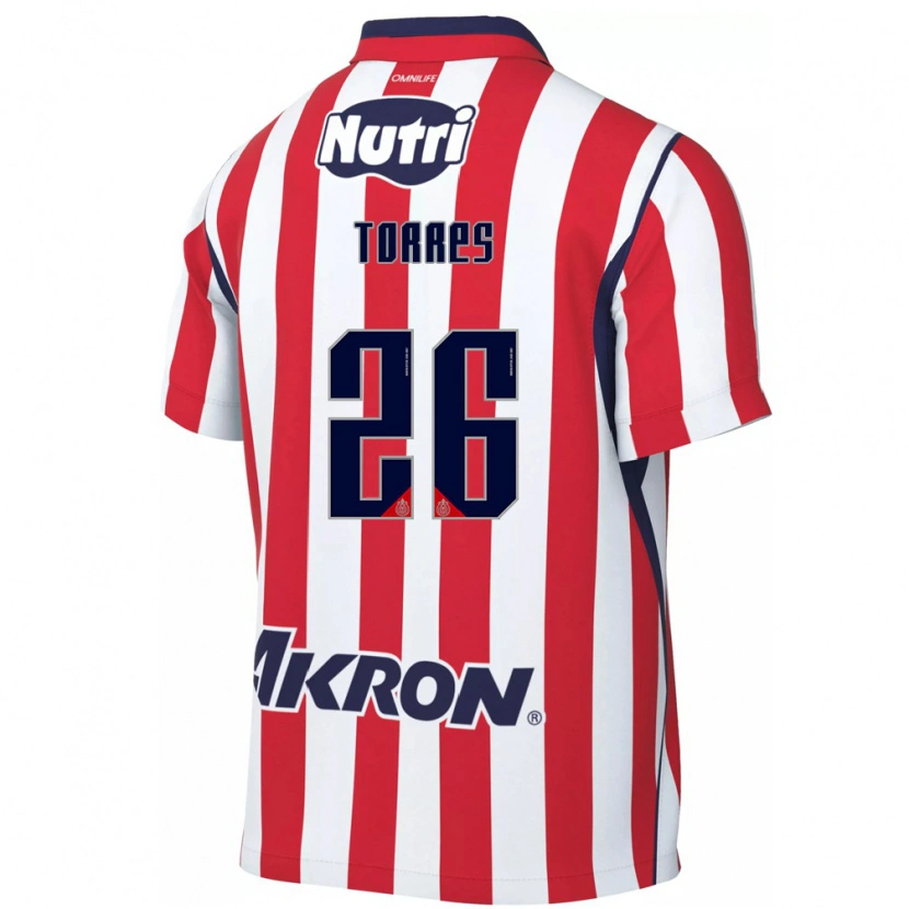 Danxen Niño Camiseta Araceli Torres #26 Rojo Blanco 1ª Equipación 2026/27 La Camisa México