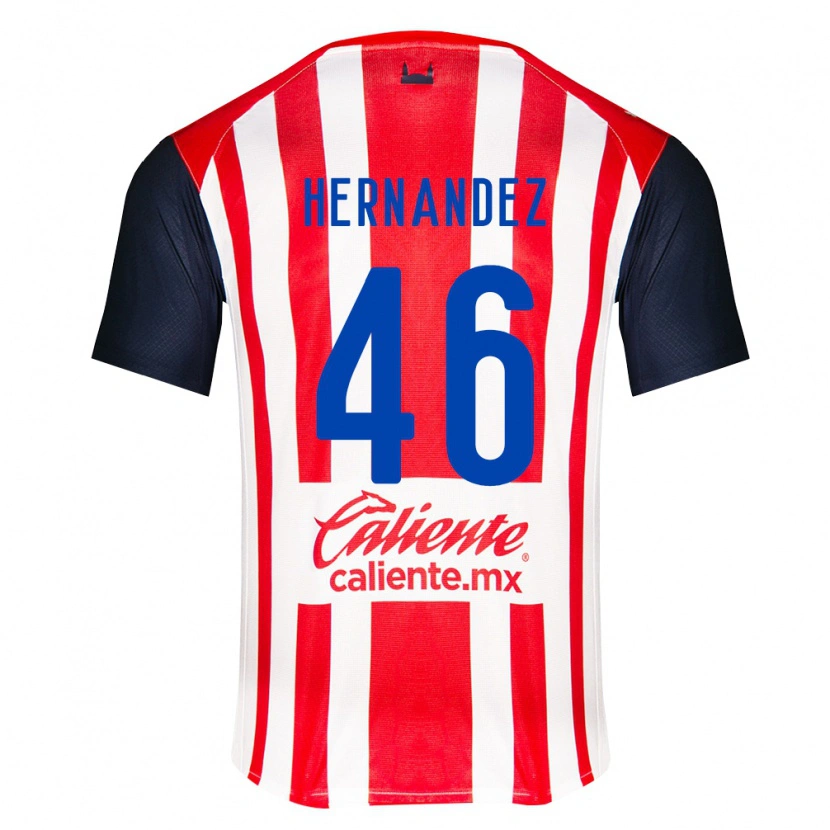 Danxen Niño Camiseta Carlos Hernández #46 Rojo Negro Blanco 1ª Equipación 2026/27 La Camisa México