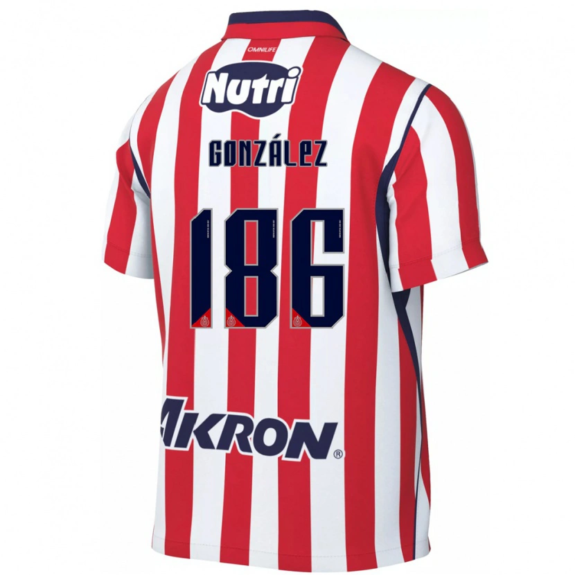 Danxen Niño Camiseta Diego González #186 Rojo Blanco 1ª Equipación 2026/27 La Camisa México