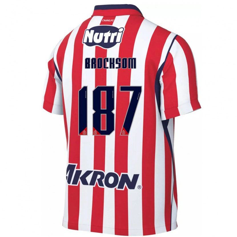 Danxen Niño Camiseta Brandón Brocksom #187 Rojo Blanco 1ª Equipación 2026/27 La Camisa México