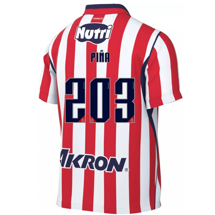 Danxen Niño Camiseta Fernando Piña #203 Rojo Blanco 1ª Equipación 2026/27 La Camisa México