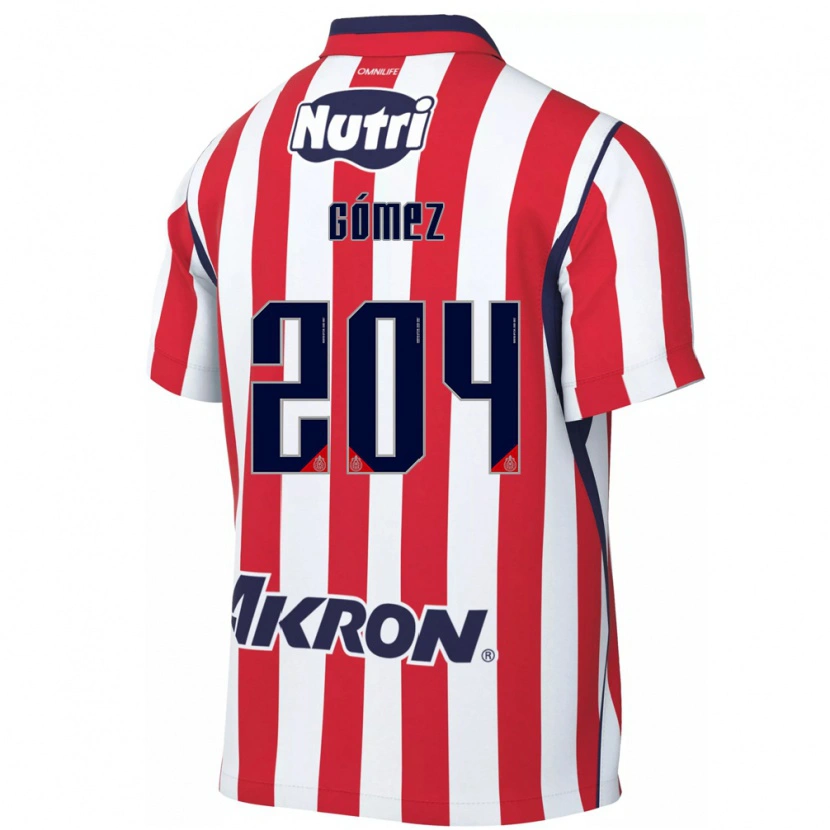 Danxen Niño Camiseta Luis Gómez #204 Rojo Blanco 1ª Equipación 2026/27 La Camisa México