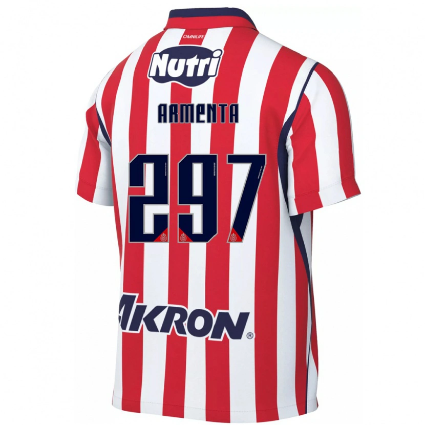 Danxen Niño Camiseta Deibith Armenta #297 Rojo Blanco 1ª Equipación 2026/27 La Camisa México