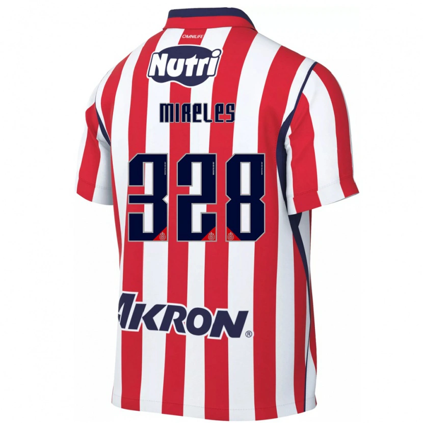 Danxen Niño Camiseta Ricardo Mireles #328 Rojo Blanco 1ª Equipación 2026/27 La Camisa México
