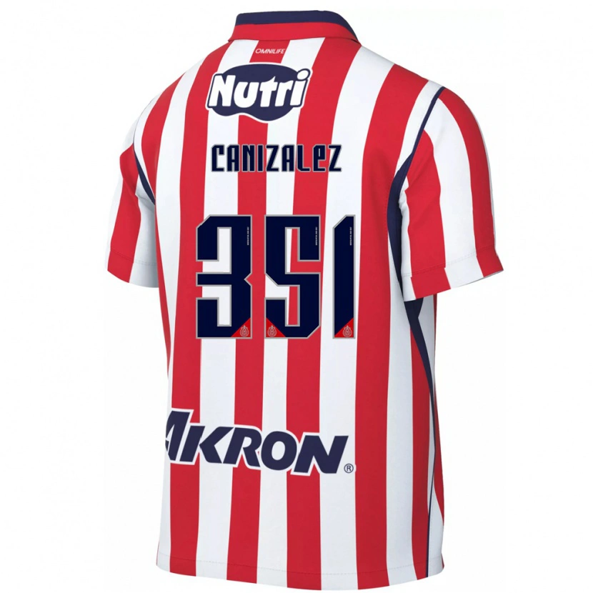 Danxen Niño Camiseta Djorkaeff Canizalez #351 Rojo Blanco 1ª Equipación 2026/27 La Camisa México