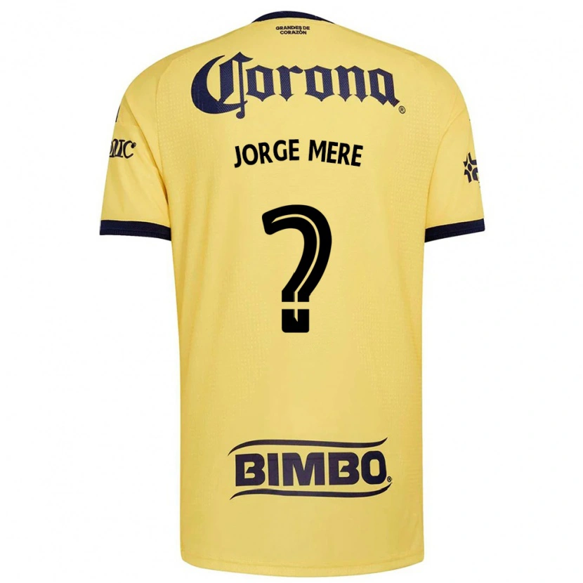 Danxen Niño Camiseta Jorge Meré #0 Amarillo Rojo Negro 1ª Equipación 2026/27 La Camisa México