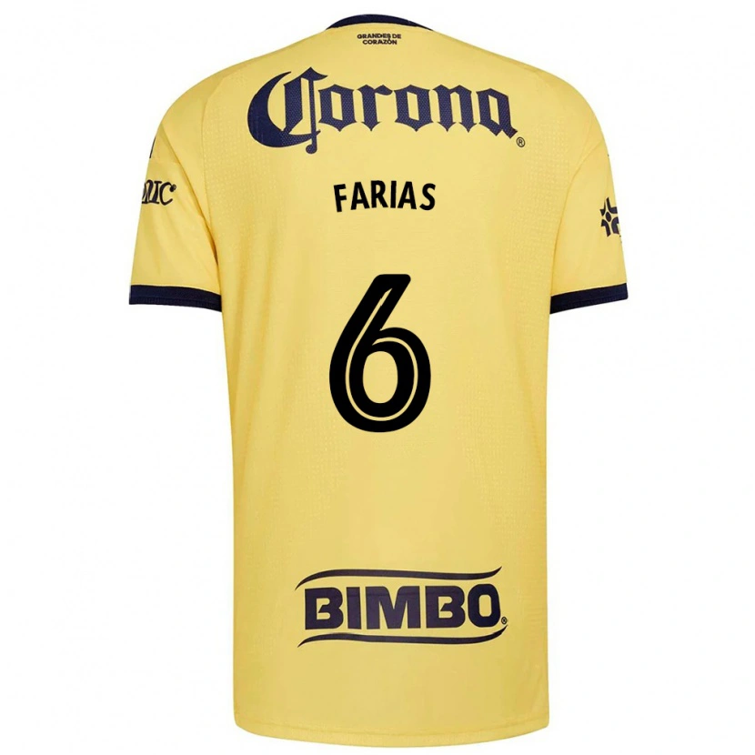 Danxen Niño Camiseta Janelly Farias #6 Amarillo Rojo Negro 1ª Equipación 2026/27 La Camisa México