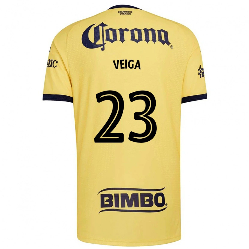 Danxen Niño Camiseta Raphael Veiga #23 Amarillo Rojo Negro 1ª Equipación 2026/27 La Camisa México