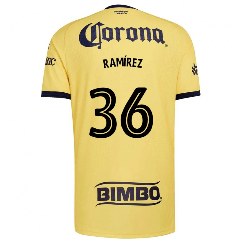 Danxen Niño Camiseta Miguel Ramírez #36 Amarillo Rojo Negro 1ª Equipación 2026/27 La Camisa México