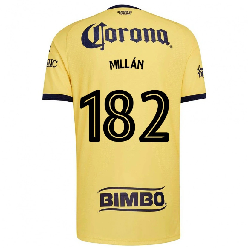 Danxen Niño Camiseta Daniel Millán #182 Amarillo Rojo Negro 1ª Equipación 2026/27 La Camisa México