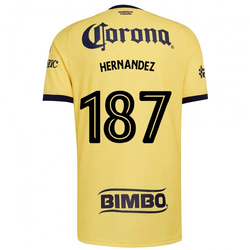 Danxen Niño Camiseta Miguel Hernández #187 Amarillo Rojo Negro 1ª Equipación 2026/27 La Camisa México