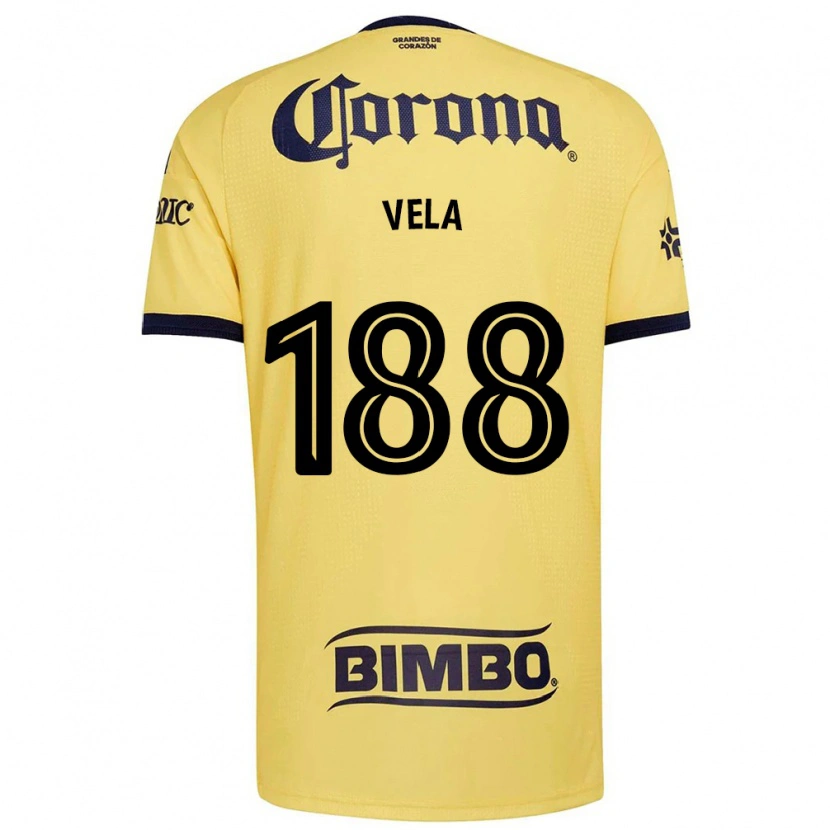 Danxen Niño Camiseta Christo Vela #188 Amarillo Rojo Negro 1ª Equipación 2026/27 La Camisa México
