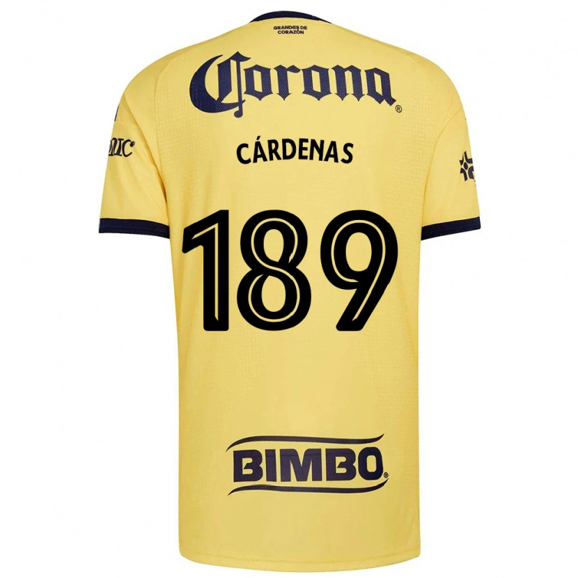 Danxen Niño Camiseta Alejandro Cárdenas #189 Amarillo Rojo Negro 1ª Equipación 2026/27 La Camisa México