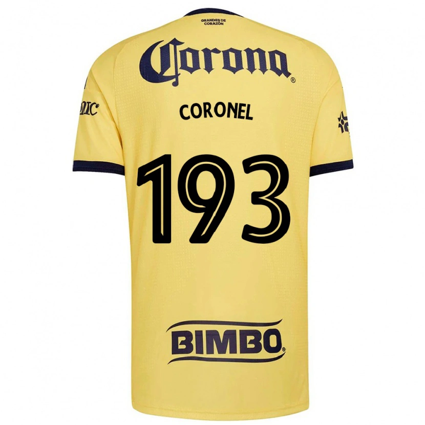 Danxen Niño Camiseta Ángel Coronel #193 Amarillo Rojo Negro 1ª Equipación 2026/27 La Camisa México