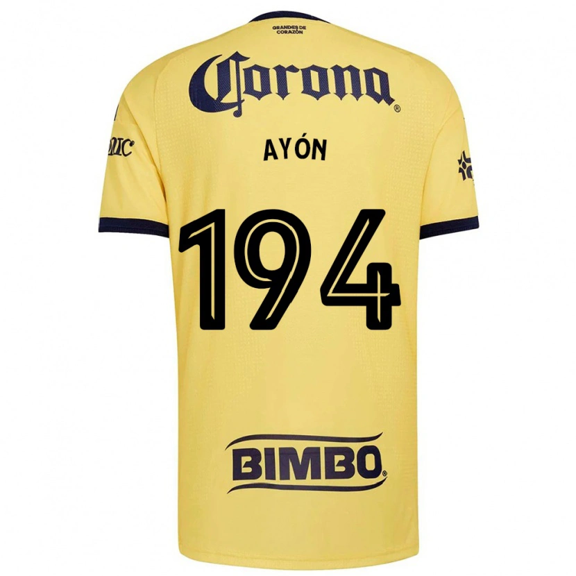 Danxen Niño Camiseta César Ayón #194 Amarillo Rojo Negro 1ª Equipación 2026/27 La Camisa México