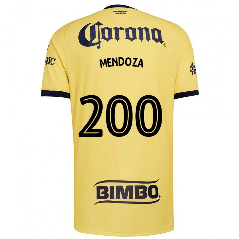 Danxen Niño Camiseta Luis Mendoza #200 Amarillo Rojo Negro 1ª Equipación 2026/27 La Camisa México