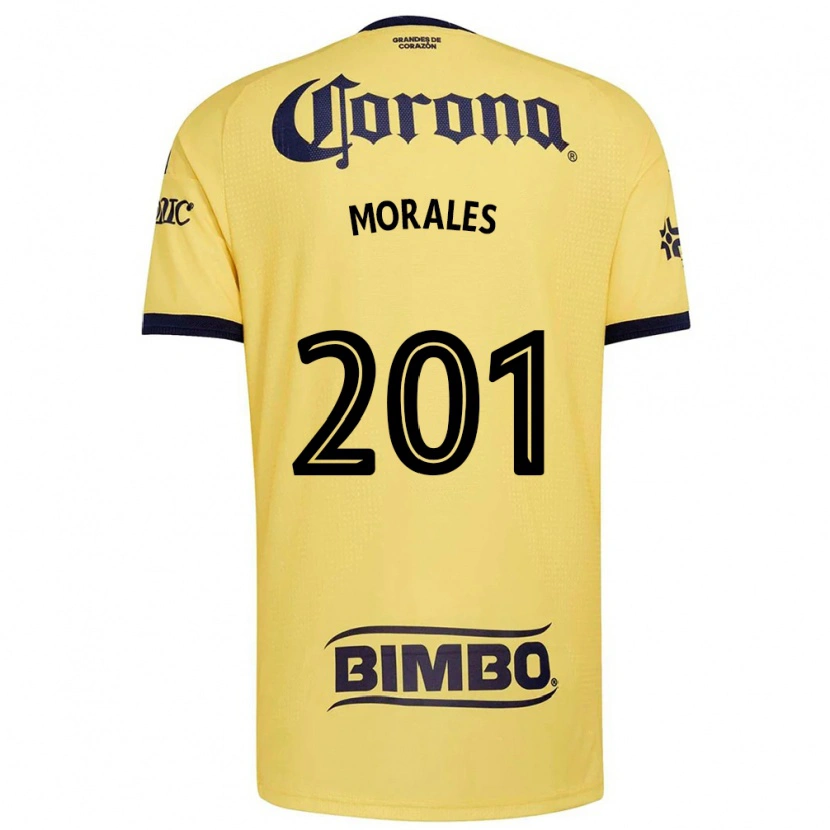 Danxen Niño Camiseta Ángel Morales #201 Amarillo Rojo Negro 1ª Equipación 2026/27 La Camisa México