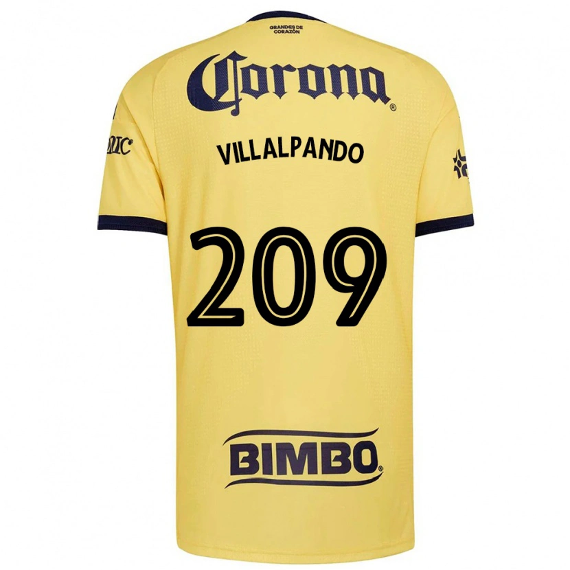 Danxen Niño Camiseta Sergio Villalpando #209 Amarillo Rojo Negro 1ª Equipación 2026/27 La Camisa México