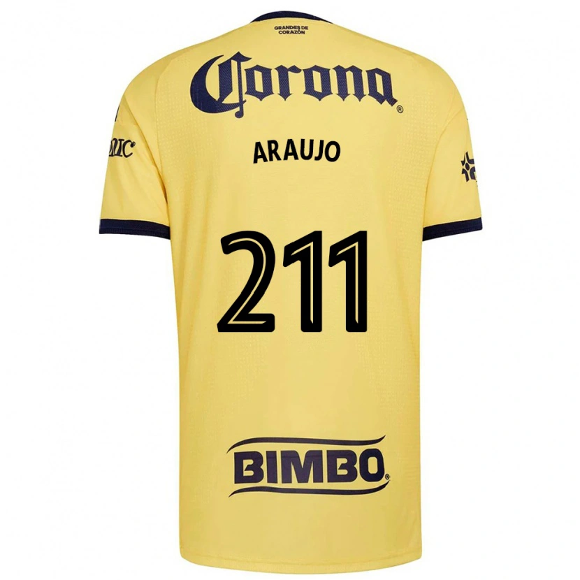 Danxen Niño Camiseta Andrés Araujo #211 Amarillo Rojo Negro 1ª Equipación 2026/27 La Camisa México