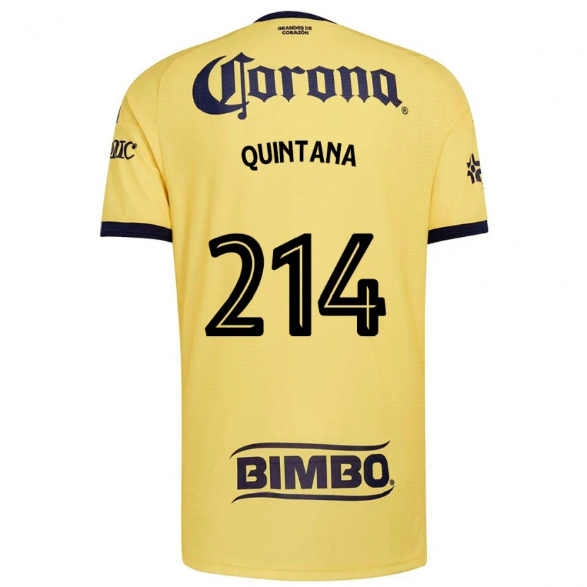 Danxen Niño Camiseta Diego Quintana #214 Amarillo Rojo Negro 1ª Equipación 2026/27 La Camisa México