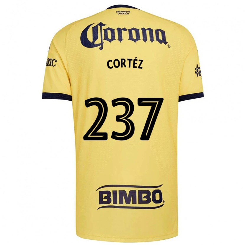 Danxen Niño Camiseta Guillermo Cortéz #237 Amarillo Rojo Negro 1ª Equipación 2026/27 La Camisa México