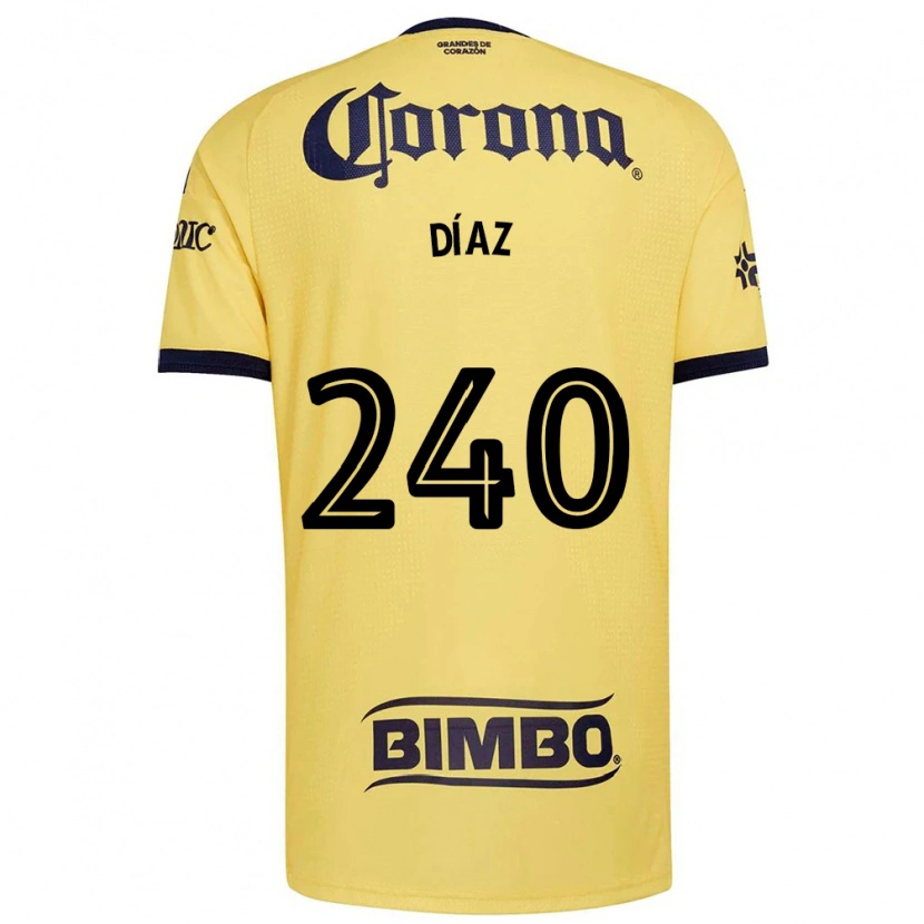 Danxen Niño Camiseta Julio Díaz #240 Amarillo Rojo Negro 1ª Equipación 2026/27 La Camisa México