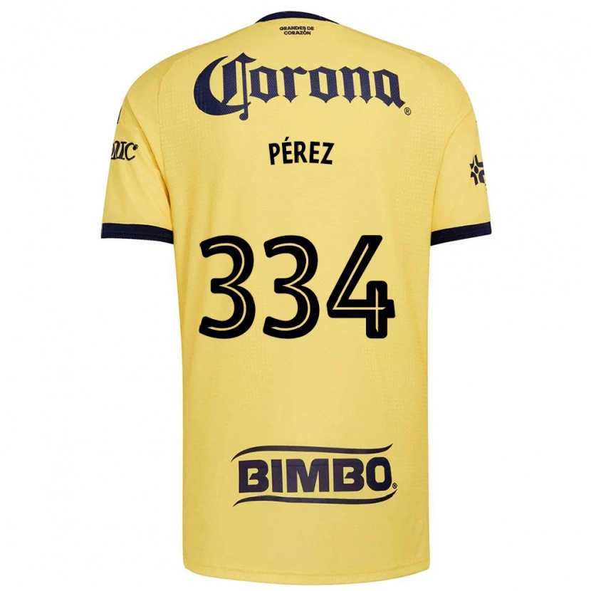 Danxen Niño Camiseta Diego Pérez #334 Amarillo Rojo Negro 1ª Equipación 2026/27 La Camisa México