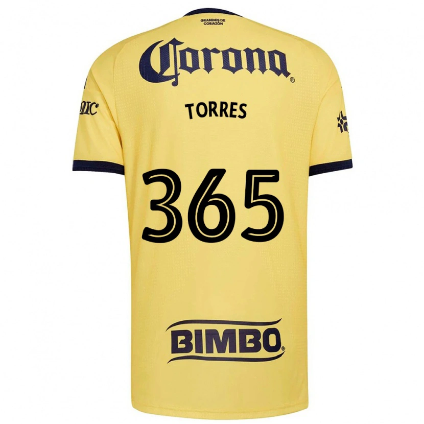 Danxen Niño Camiseta Uriel Torres #365 Amarillo Rojo Negro 1ª Equipación 2026/27 La Camisa México
