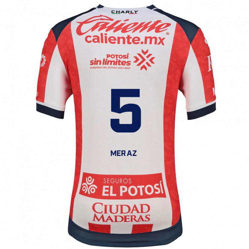 Danxen Niño Camiseta Roberto Meraz #5 Rojo Blanco Negro 1ª Equipación 2026/27 La Camisa México