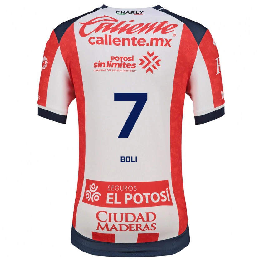 Danxen Niño Camiseta Franck Boli #7 Rojo Blanco Negro 1ª Equipación 2026/27 La Camisa México