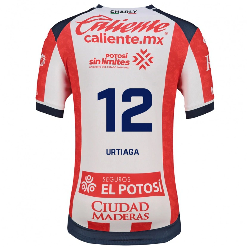 Danxen Niño Camiseta Diego Urtiaga #12 Rojo Blanco Negro 1ª Equipación 2026/27 La Camisa México