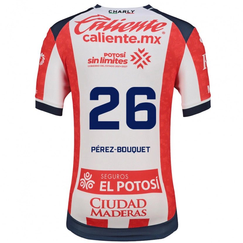 Danxen Niño Camiseta Sebastián Pérez-Bouquet #26 Rojo Blanco Negro 1ª Equipación 2026/27 La Camisa México