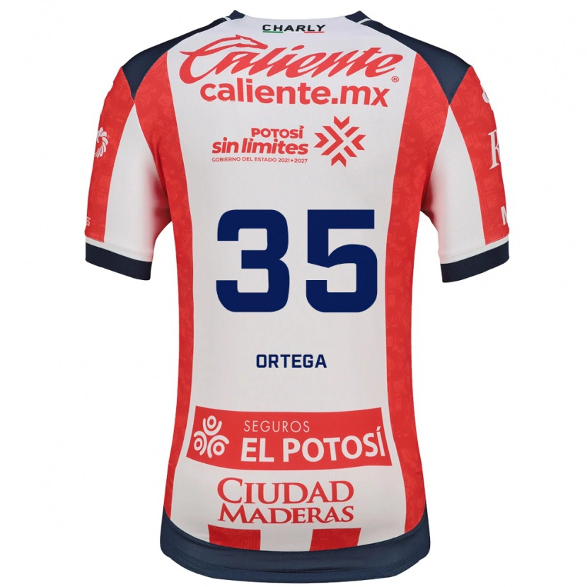 Danxen Niño Camiseta Kevin Ortega #35 Rojo Blanco Negro 1ª Equipación 2026/27 La Camisa México