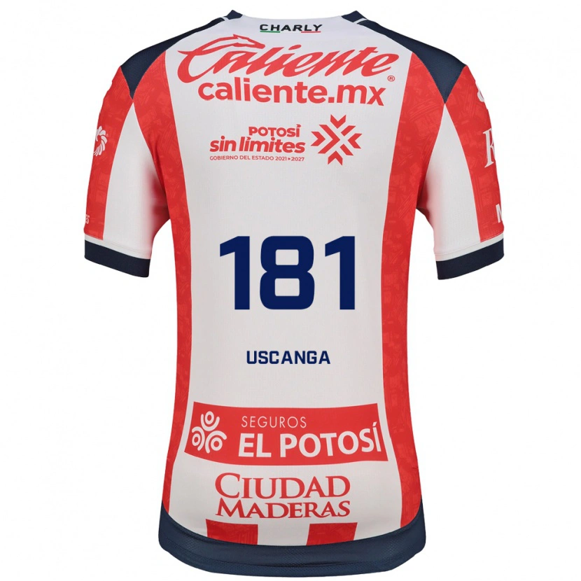 Danxen Niño Camiseta Darwin Uscanga #181 Rojo Blanco Negro 1ª Equipación 2026/27 La Camisa México