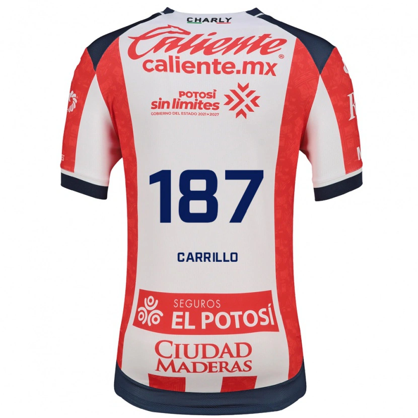 Danxen Niño Camiseta Fernando Carrillo #187 Rojo Blanco Negro 1ª Equipación 2026/27 La Camisa México