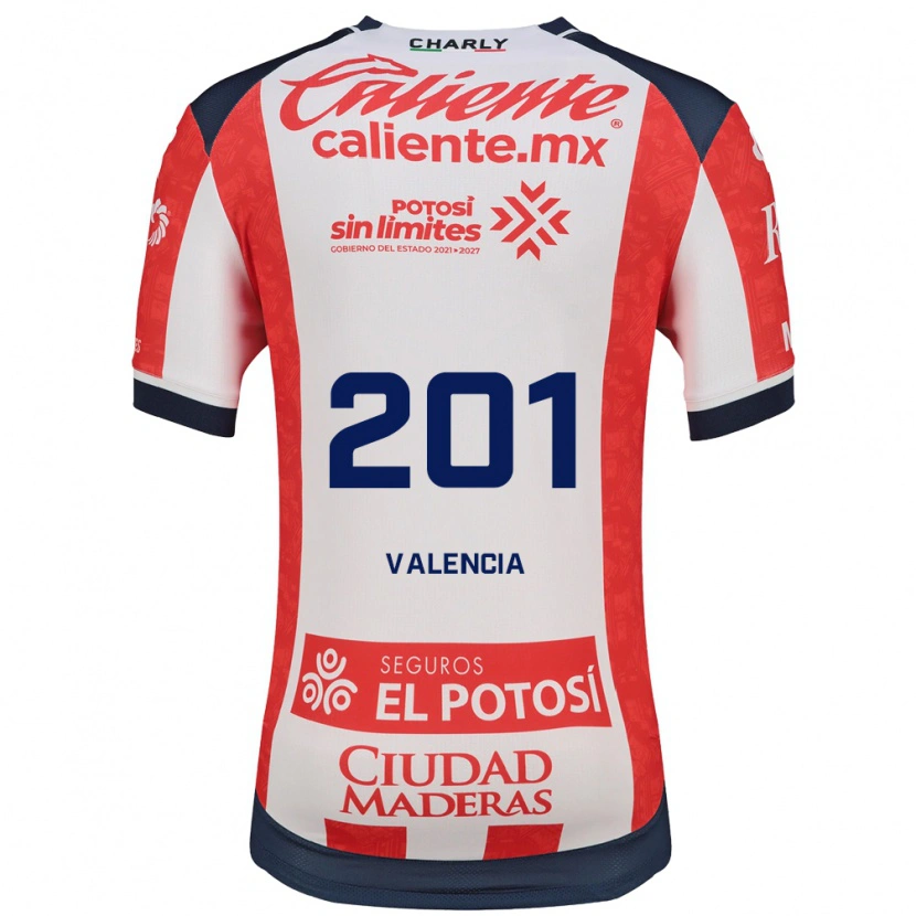 Danxen Niño Camiseta Cristian Valencia #201 Rojo Blanco Negro 1ª Equipación 2026/27 La Camisa México