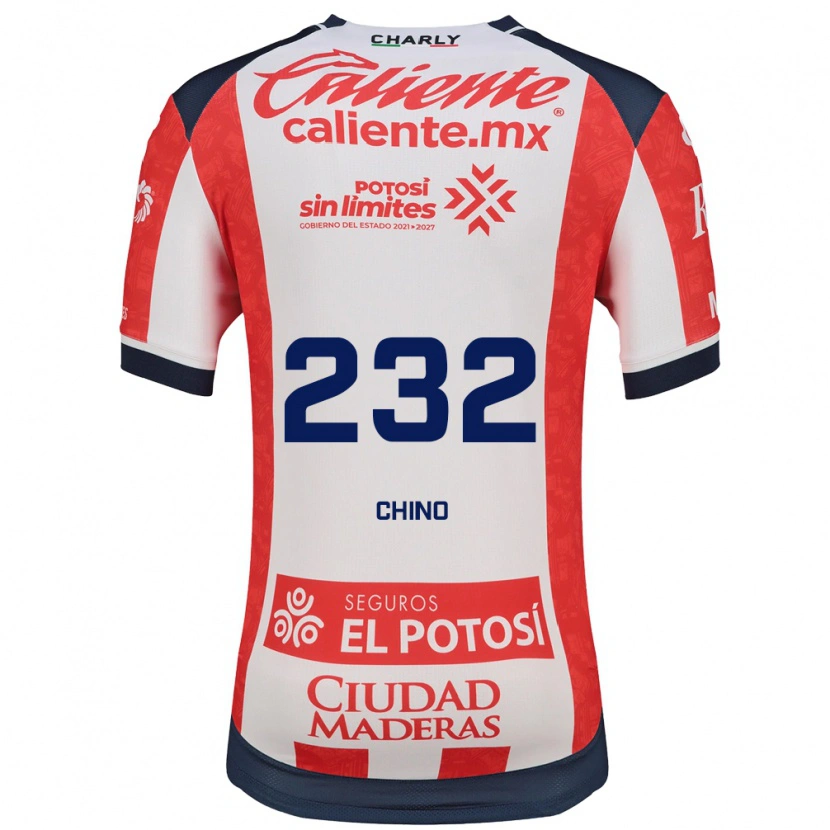 Danxen Niño Camiseta Luis Chino #232 Rojo Blanco Negro 1ª Equipación 2026/27 La Camisa México