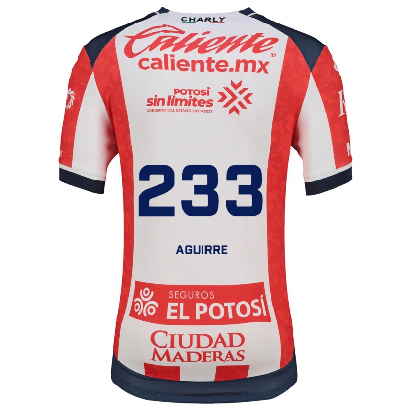 Danxen Niño Camiseta Francisco Aguirre #233 Rojo Blanco Negro 1ª Equipación 2026/27 La Camisa México