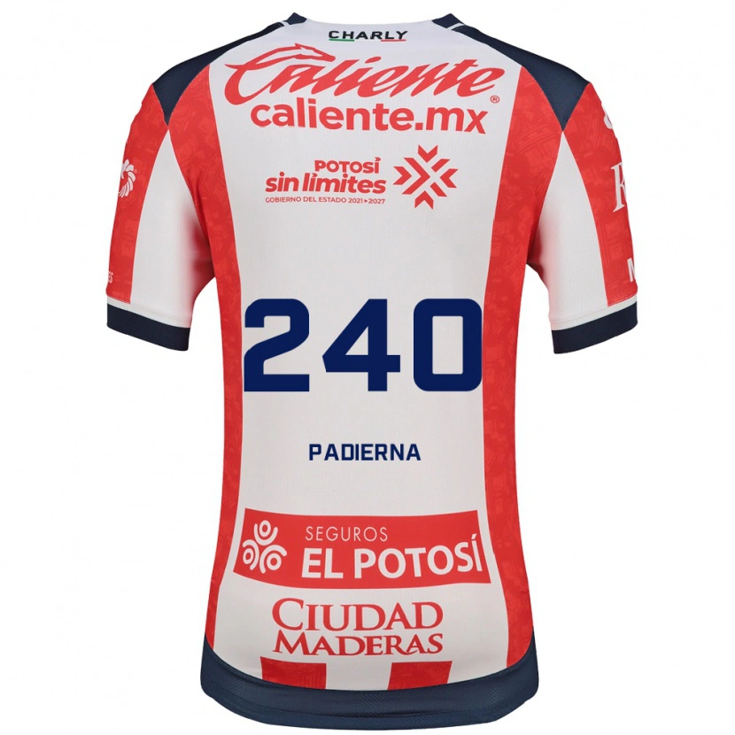 Danxen Niño Camiseta Hugo Padierna #240 Rojo Blanco Negro 1ª Equipación 2026/27 La Camisa México