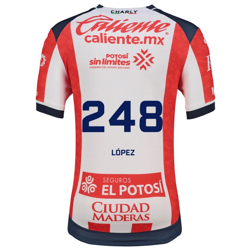 Danxen Niño Camiseta Guillermo López #248 Rojo Blanco Negro 1ª Equipación 2026/27 La Camisa México