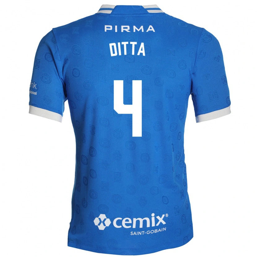 Danxen Niño Camiseta Willer Ditta #4 Azul Blanco Rojo 1ª Equipación 2026/27 La Camisa México