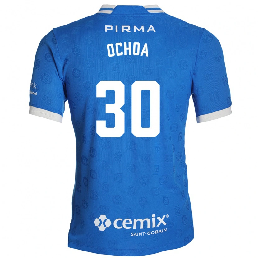 Danxen Niño Camiseta Emmanuel Ochoa #30 Azul Blanco Rojo 1ª Equipación 2026/27 La Camisa México