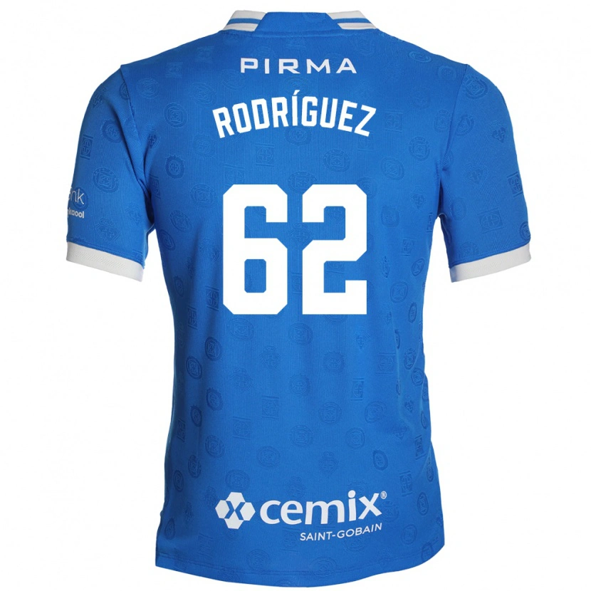 Danxen Niño Camiseta Emanuel Rodríguez #62 Azul Blanco Rojo 1ª Equipación 2026/27 La Camisa México